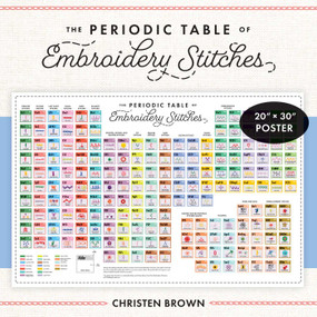 Periodic Table of Embroidery Stitches Poster (20" x 30") by Christen Brown, 9781644034514