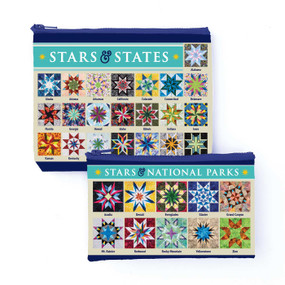 Carol Doak's Fabulous Stars & States Eco Pouch Set (Two Reusable Zipper Pouches from Recycled Materials for Crafts, Makeup, Travel & More) by Carol Doak, 9781644035450