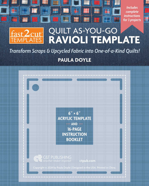 fast2cut (R) Quilt As-You-Go Ravioli Template (Transform Scraps & Upcycled Fabric into One-of-a-Kind Quilts!) by Paula Doyle, 9781644036174