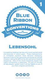 Blue Ribbon Conventions: Lebensohl by Randy Baron, 9781944201340