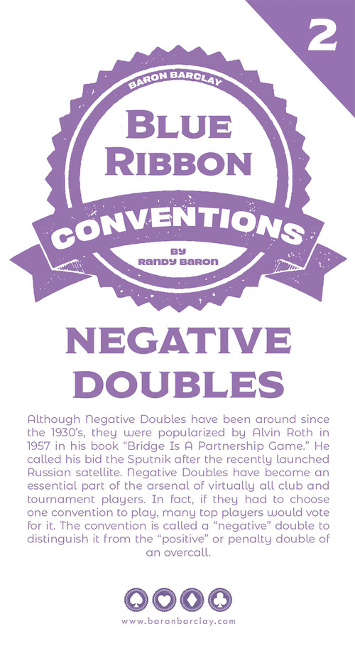 Blue Ribbon Conventions: Negative Doubles by Randy Baron, 9781944201364