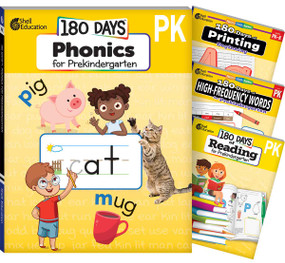 180 Days™: Phonics, High-Frequency Words, Reading, and Printing: Prekindergarten: 4-Book Set by Multiple Authors, Sarah Massie, Darcy Mellinger, 9798330926572