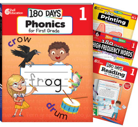 180 Days™: Phonics, High-Frequency Words, Reading 2nd Edition, and Printing: Grade 1: 4-Book Set by Multiple Authors, Jodene Lynn Smith, Stephanie Kraus, Carol Huey-Gatewood, Carol Gatewood, Jodene Smith, 9798330926596