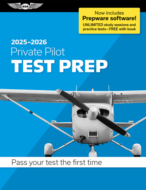 Private Pilot Test Prep 2025-2026 (Paperback plus software-pass your FAA exam) by ASA Test Prep Board, 9781644254349