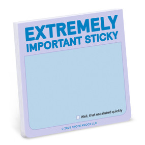 Extremely Important Sticky Note by Knock Knock, 9781683496182