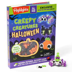 Creepy Creatures Halloween: Build, Puzzle & Play (Hidden Pictures Activity Book with 100 Plus-Plus Blocks & 50 Stickers) by Highlights, 9781639625055