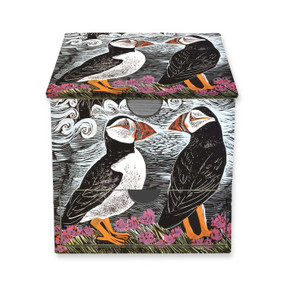 Angela Harding: Fair Isle Puffins Memo Box with Drawer by Flame Tree Studio, 9781835628409
