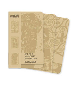 Gustav Klimt Set of 3 Mini Craft Notebooks by Flame Tree Studio, 9781835628416