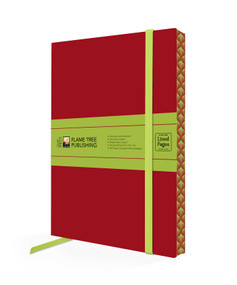 Ruby Red & Sage Green Artisan Paperback Notebook by Flame Tree Studio, 9781835628447