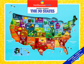 Smithsonian Kids Jigsaw Journeys: The 50 States Jigsaw Puzzle for Kids by Ruth Strother, Sara Lynn Cramb, 9781667213293