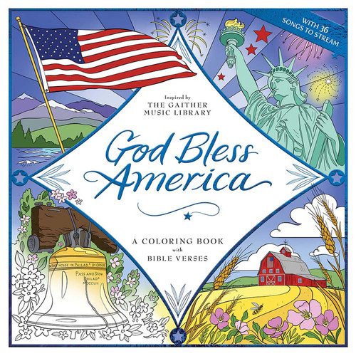 God Bless America: A Coloring Book with Bible Verses by Gaither Music Group, 9780486856490