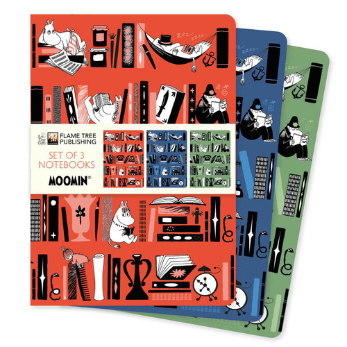 Moomin Bookshelves Set of 3 Standard Notebooks by Flame Tree Studio, 9781835628577