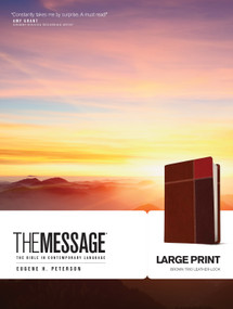 The Message Large Print (Leather-Look, Brown Trio) (The Bible in Contemporary Language) by Eugene H. Peterson, 9781612914879