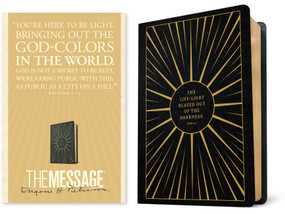 The Message Anniversary Edition (Leather-Look, Life-Light Black) by Eugene H. Peterson, 9781641587082