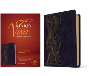 Biblia de estudio del diario vivir RVR60 (SentiPiel, Morado oscuro, Letra Roja) (Spanish Edition) by Tyndale, Nueva Traducción Viviente, 9781496486646