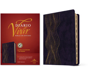 Biblia de estudio del diario vivir RVR60 (SentiPiel, Morado oscuro, Índice, Letra Roja) (Spanish Edition) by Tyndale, Nueva Traducción Viviente, 9781496486653