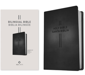 Bilingual Bible / Biblia bilingüe NLT/NTV (LeatherLike, Black) by Tyndale, 9781496431578