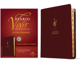 Biblia de estudio del diario vivir RVR60, letra grande (SentiPiel, Vino tinto, Índice, Letra Roja) (Spanish Edition) by Tyndale, 9781496486677