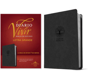 Biblia de estudio del diario vivir RVR60, letra grande (SentiPiel, Carbón, Letra Roja) (Spanish Edition) by Tyndale, 9781496486684