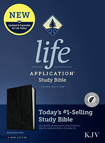 KJV Life Application Study Bible, Third Edition (Bonded Leather, Black, Indexed, Red Letter) by Tyndale, 9781496439802