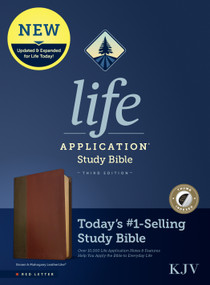 KJV Life Application Study Bible, Third Edition (LeatherLike, Brown/Mahogany, Indexed, Red Letter) by Tyndale, 9781496439789