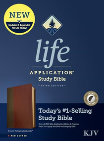 KJV Life Application Study Bible, Third Edition (LeatherLike, Brown/Mahogany, Indexed, Red Letter) by Tyndale, 9781496439789