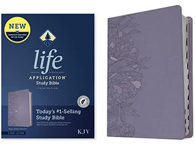 KJV Life Application Study Bible, Third Edition (LeatherLike, Peony Lavender, Indexed, Red Letter) by Tyndale, 9781496477330