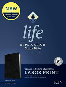 KJV Life Application Study Bible, Third Edition, Large Print (Bonded Leather, Black, Indexed, Red Letter) by Tyndale, 9781496439888