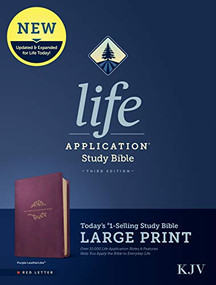 KJV Life Application Study Bible, Third Edition, Large Print (LeatherLike, Purple, Red Letter) by Tyndale, 9781496439833