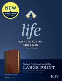 KJV Life Application Study Bible, Third Edition, Large Print (LeatherLike, Brown/Mahogany, Red Letter) by Tyndale, 9781496439857