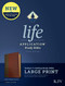 KJV Life Application Study Bible, Third Edition, Large Print (LeatherLike, Brown/Mahogany, Red Letter) by Tyndale, 9781496439857