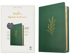NLT Large Print Thinline Reference Bible, DaySpring Signature Collection, Filament Enabled (LeatherLike, Evergreen, Red Letter) by , 9781496461650