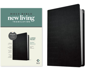 NLT Large Print Thinline Reference Bible, Filament Enabled (LeatherLike, Cross Grip Black, Red Letter) by New Living Translation, Tyndale, 9781496444905