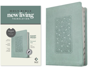 NLT Personal Size Giant Print Bible, Filament Enabled (LeatherLike, Floral Frame Teal, Indexed, Red Letter) by New Living Translation, Tyndale, 9781496445278
