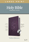 KJV Large Print Thinline Reference Bible, Filament Enabled (LeatherLike, Floral Frame Purple, Indexed, Red Letter) by Tyndale, 9781496447227