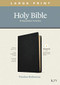 KJV Large Print Thinline Reference Bible, Filament Enabled (Genuine Leather, Black, Red Letter) by Tyndale, 9781496447234