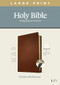 KJV Large Print Thinline Reference Bible, Filament Enabled (Genuine Leather, Brown, Indexed, Red Letter) by Tyndale, 9781496447265