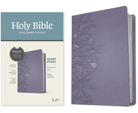 KJV Personal Size Giant Print Bible, Filament Enabled (LeatherLike, Peony Lavender, Red Letter) by Tyndale, 9781496447678
