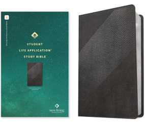NLT Student Life Application Study Bible, Filament Enabled (LeatherLike, Charcoal Gray Striped, Red Letter) by New Living Translation, Tyndale, 9781496449634