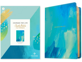 NLT Courage For Life Study Bible for Women, Filament Enabled (LeatherLike, Brushed Aqua Blue) by New Living Translation, Tyndale, Courage for Life, Ann White, 9781496452856
