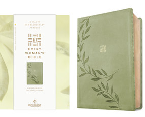 NLT Every Woman's Bible, Filament Enabled (LeatherLike, Olive Branch Green, Red Letter) by New Living Translation, Tyndale, Naomi Cramer Overton, 9798400503047
