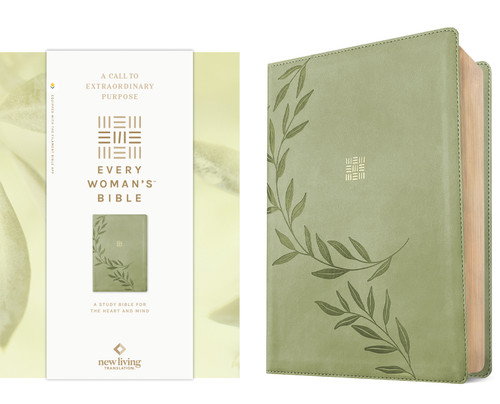 NLT Every Woman's Bible, Filament Enabled (LeatherLike, Olive Branch Green, Red Letter) by New Living Translation, Tyndale, Naomi Cramer Overton, 9798400503047