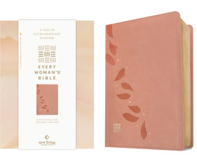 NLT Every Woman's Bible, Filament Enabled (LeatherLike, Pink Petals, Red Letter) by New Living Translation, Tyndale, Naomi Cramer Overton, 9798400503061