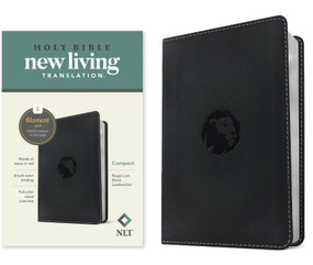 NLT Compact Bible, Filament Enabled (LeatherLike, Regal Lion Black, Red Letter) by New Living Translation, Tyndale, 9781496486714