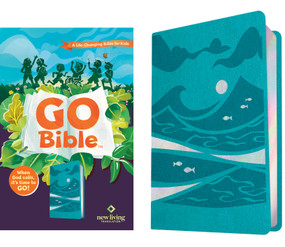 NLT GO Bible for Kids  (LeatherLike, Teal Ocean) (A Life-Changing Bible for Kids) by New Living Translation, Tyndale, 9781496486561