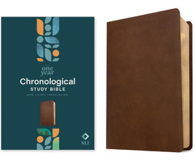 NLT One Year Chronological Study Bible (LeatherLike, Rustic Brown) by New Living Translation, Tyndale, Chronological Bible Teaching, 9781496485595