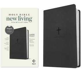 NLT Large Print Premium Value Thinline Bible, Filament Enabled (LeatherLike, Black Cross) by New Living Translation, Tyndale, 9781496484031