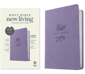 NLT Large Print Premium Value Thinline Bible, Filament Enabled (LeatherLike, Lavender Song) by New Living Translation, Tyndale, 9781496484048