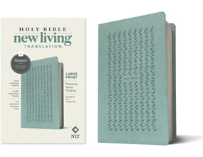 NLT Large Print Premium Value Thinline Bible, Filament Enabled (LeatherLike, Eucalyptus Teal) by New Living Translation, Tyndale, 9781496458094