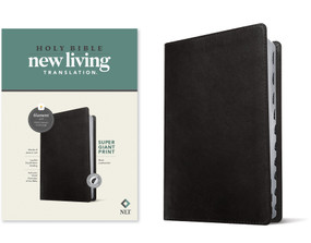 NLT Super Giant Print Bible, Filament Enabled (LeatherLike, Black, Indexed, Red Letter) by New Living Translation, Tyndale, 9781496458155